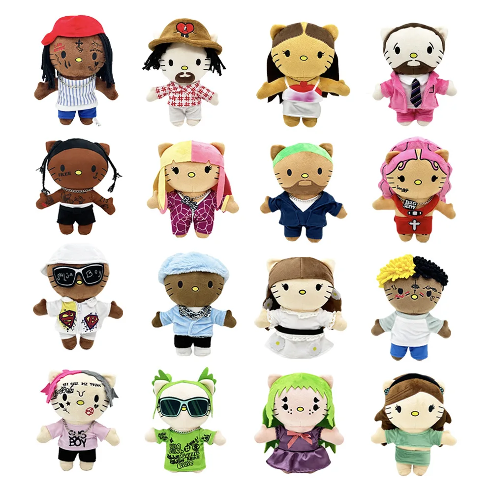 New Wholesale Travis Scott Plush Funny Cat Cos Travis Stuffed Toys Hello Cat Soft Toys for Kids Gifts for Music Fan