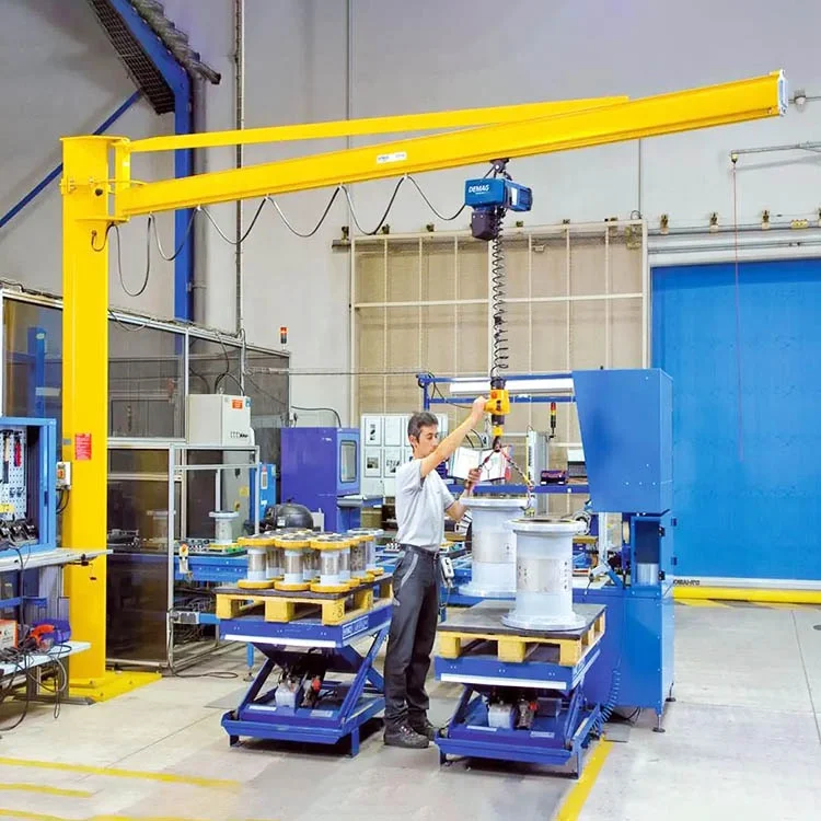 Workshop 500kg 1 2 3 4 5 7.5 8 10 12 ton European style Free Standing Column Pole Pillar Floor Mounted Slewing Jib Crane