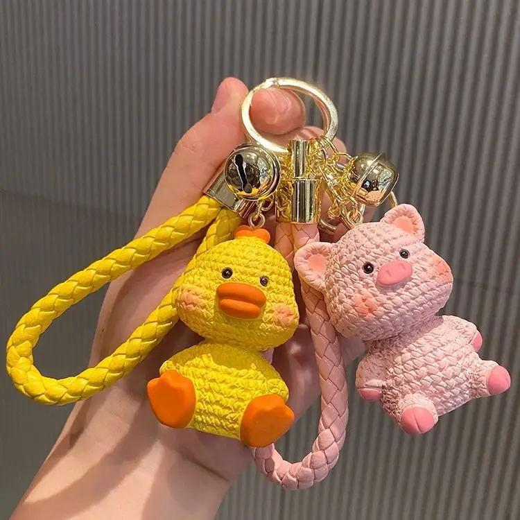 Kawaii Pendant Pig Rabbit Duck Dinosaur Wholesale Keyring Animal Custom Resin 3D Keychain Personalised