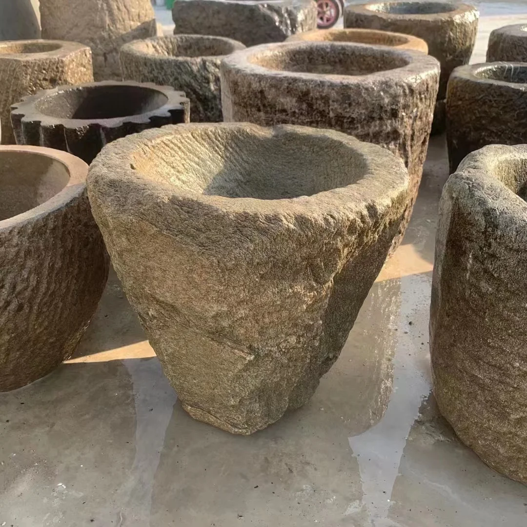 Прямоугольный горшок для сада старинные горшки горшков с резьбой по камню крупного рогатого скота свиней продажи