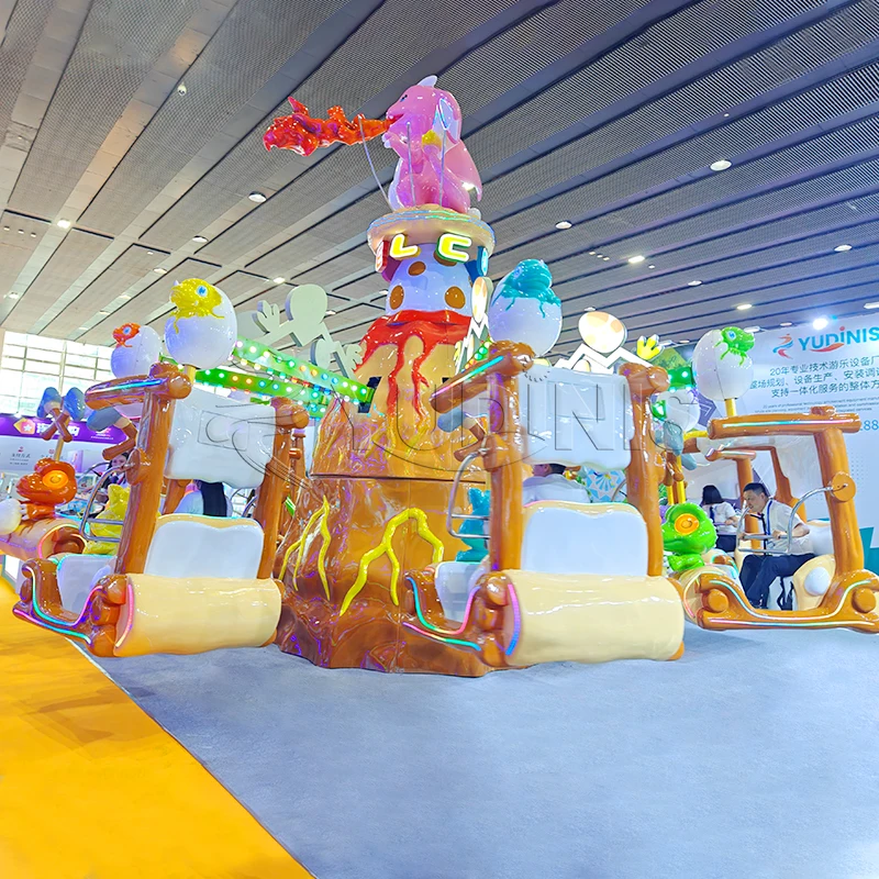 Amusement park new design rides outdoor indoor entertainment popular Rotate up and down Dinosaur Tribe jumping machine for sale