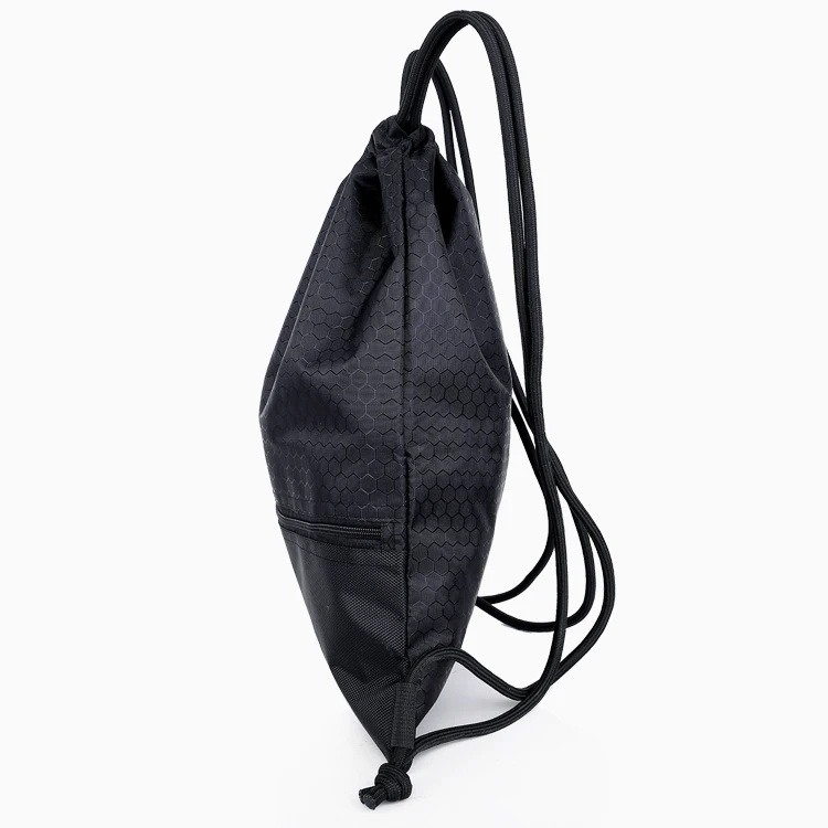 Custom Logo colorful nylon drawstring laundry bagl Makeup Pouch shopping Travel Nylon  Bag with logo