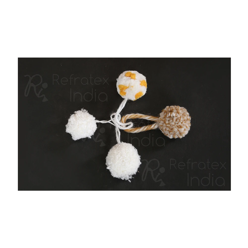 Decorative Handmade PET Yarn Pom Poms in India