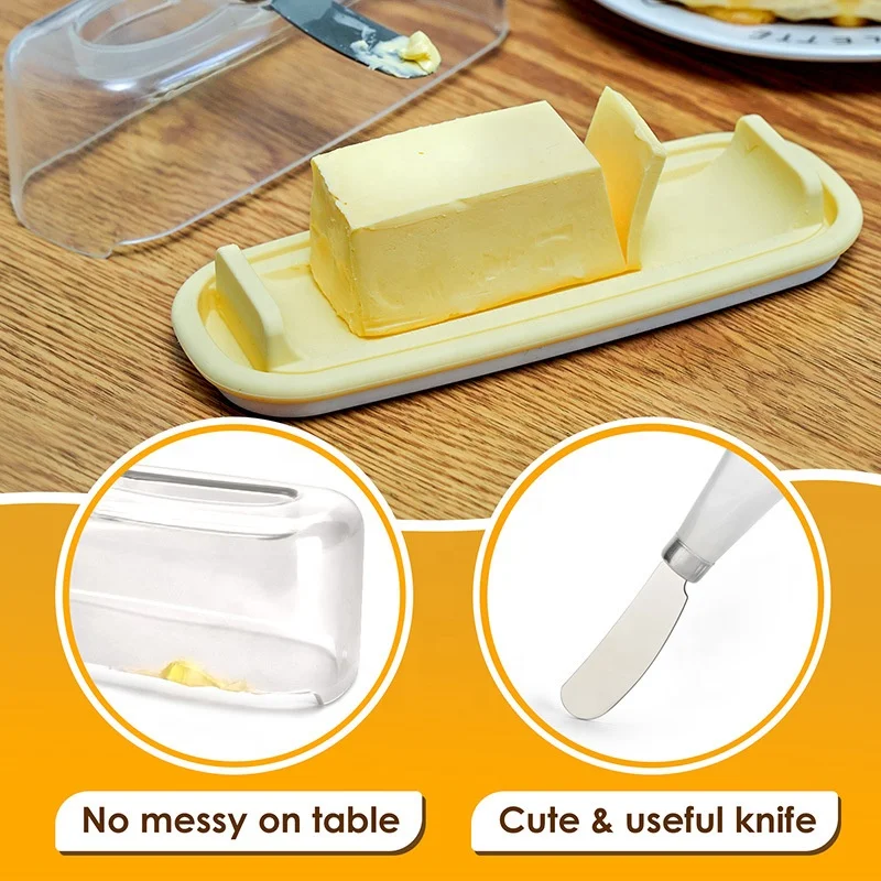 2025 New Arrivals Home and Kitchen Airtight Butter Dish With Lid and Knife Butter Keeper Holder Butter Container