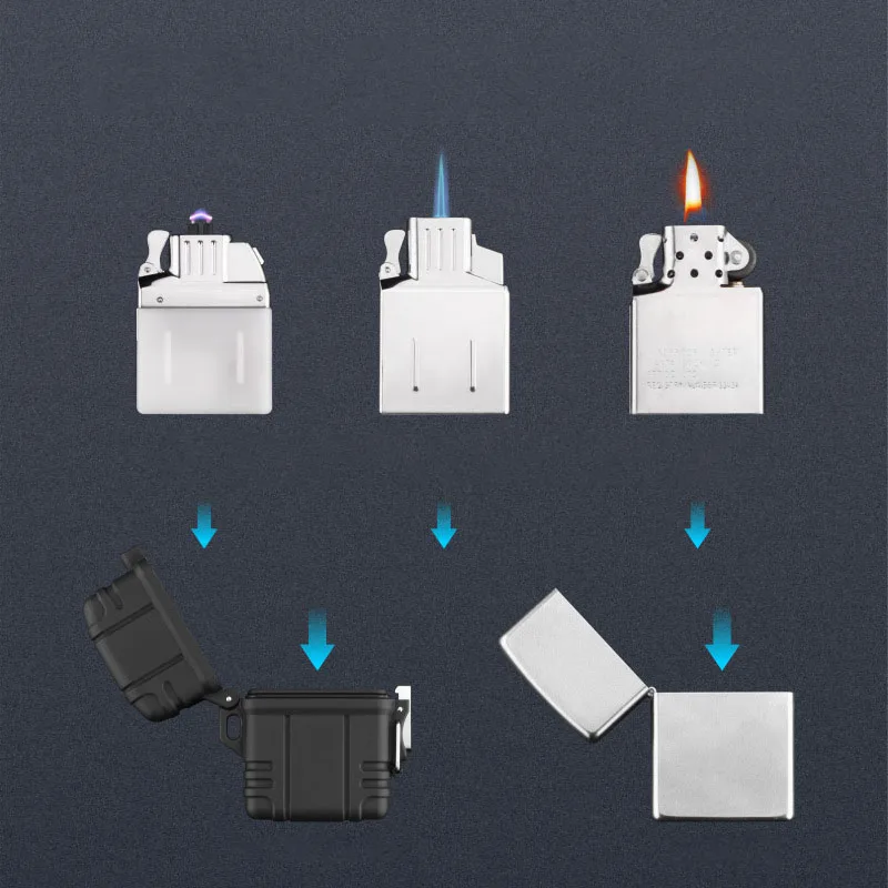 Waterproof Double Arc Charging Lighter with Rope Men Gift Fishing Anti-Drop Lighter