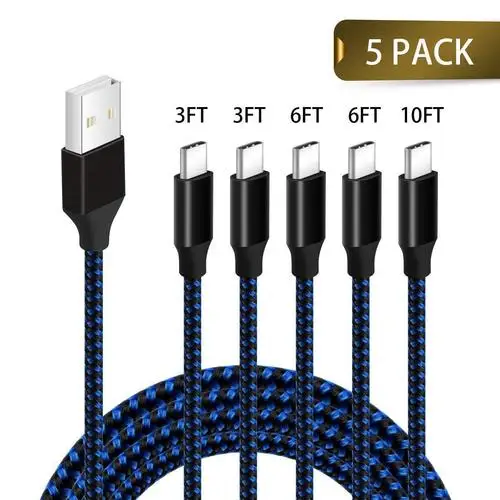  Прочное плетеное зарядное устройство для быстрой зарядки телефона Usb-c микро-кабель 1 м 3