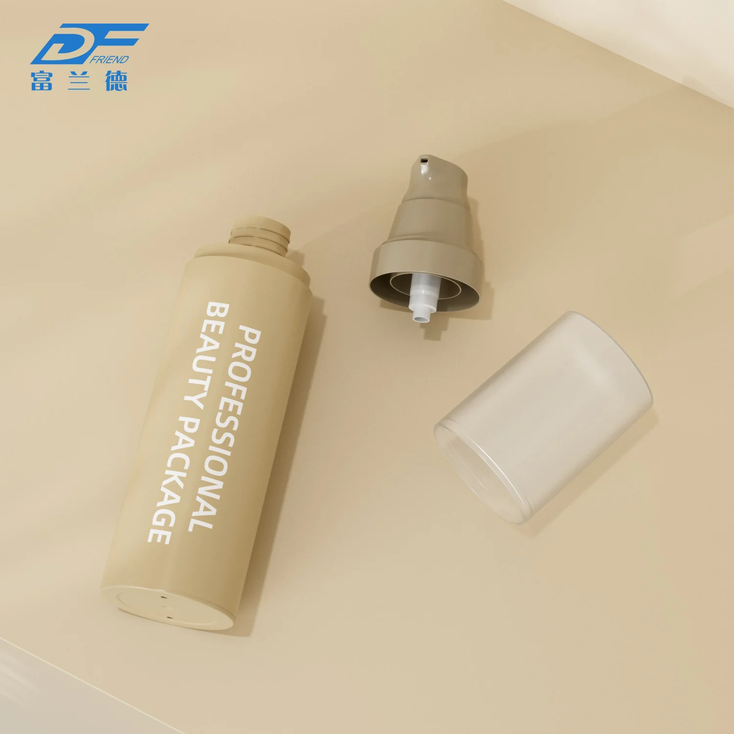 15ml 30ml 50ml Wholesale Factory Cosmetic Plastic PP Airless Pump Bottle Lotion Round Cylindrical Fat Bottle