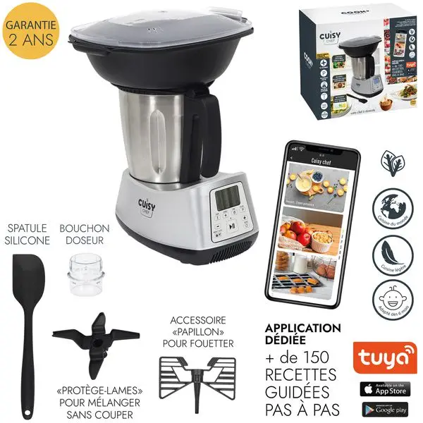 12 In 1 150 Recipes Smart Wifi App Multifunction Food Chopper Processor Multi Function Food Processor Machine Thermomixer