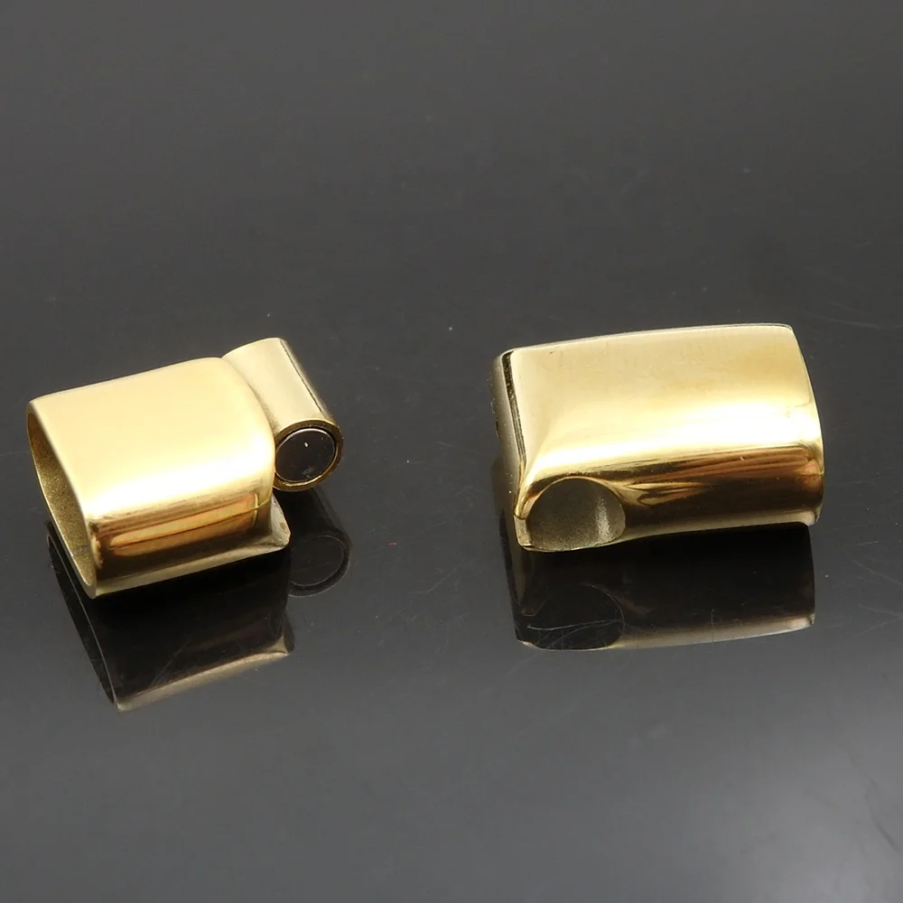 VEROMCA Wholesale 304/316l Stainless Steel Leather Cord Bracelet Clasp For Jewelry Making