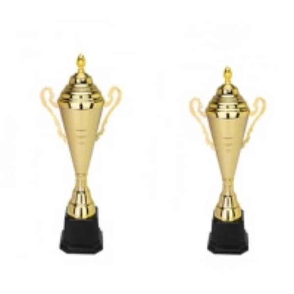 OEM / ODM 2023 new Engraving Logo Crystal Trophy Crown Crystal Metal Award Trophy With Black Base