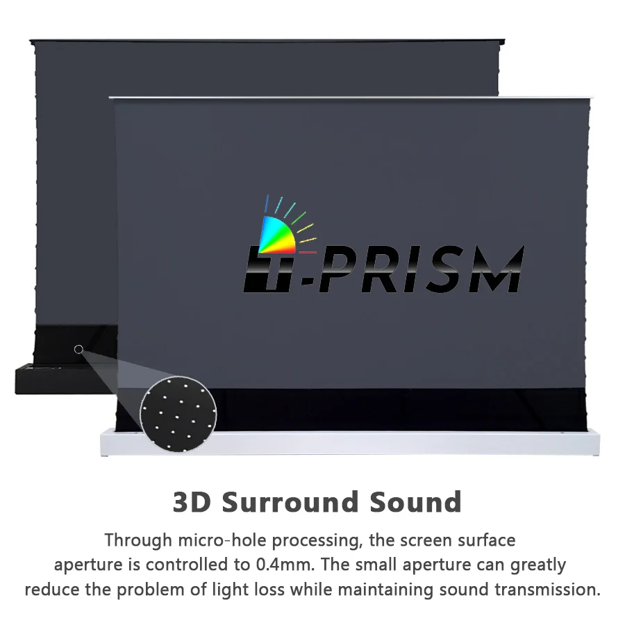 SCREEN PRO 135 inch electric floor rising alr ust screen for 4K Laser Projector motorized Ultra short throw movie screen