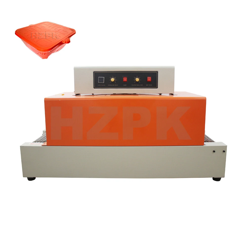 HZPK Semi Automatic Small Box Heat Bottle Shrink Tunnel Food Packaging Machine Heat Tunnel PP Film