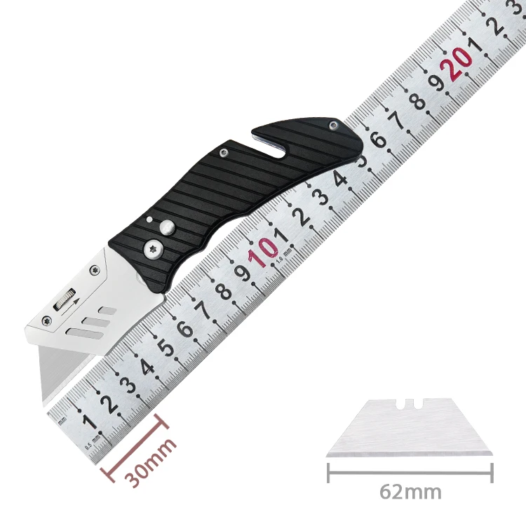 Outdoor Camping Folding Pocket Utility Knife Box Cutter Utility Knife heavy duty Zinc alloy ABS handle quick change blade