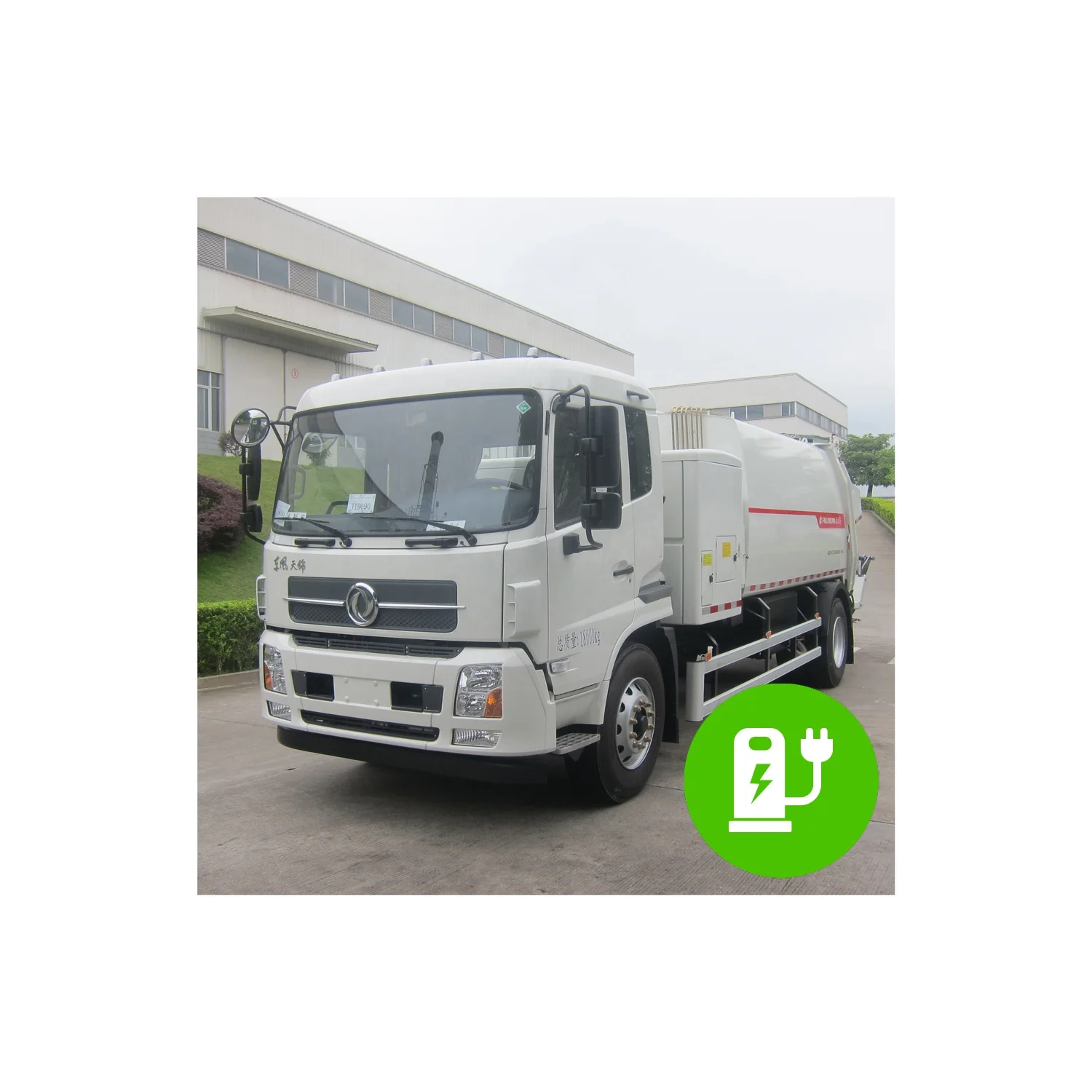 FULONGMA 12.5cbm electric rear loader refuse garbage compactor truck