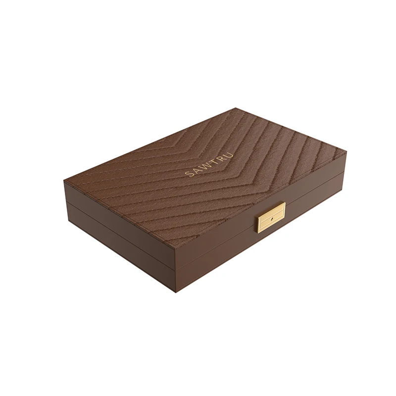 Custom logo luxury packaging box display pu leather inside wooden watch gift case for gift boxThe interior can be freely matched