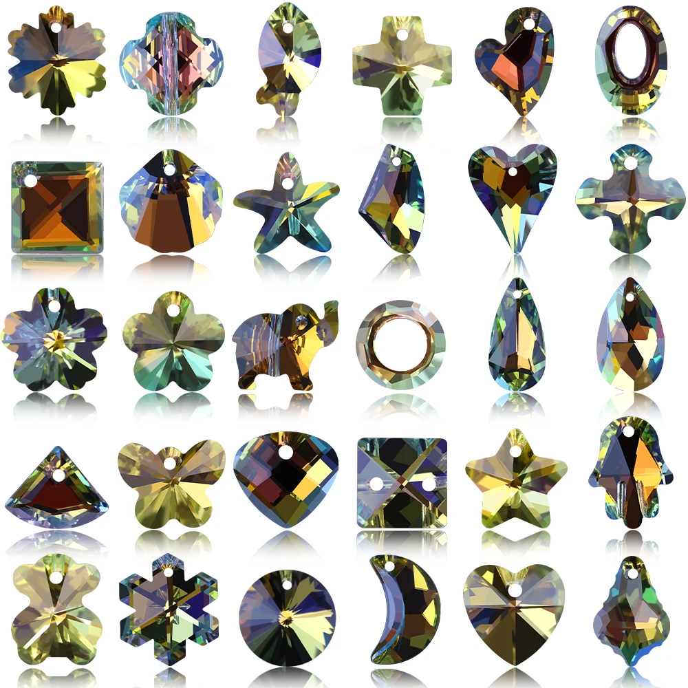 crystal flower loose beads for necklace charms