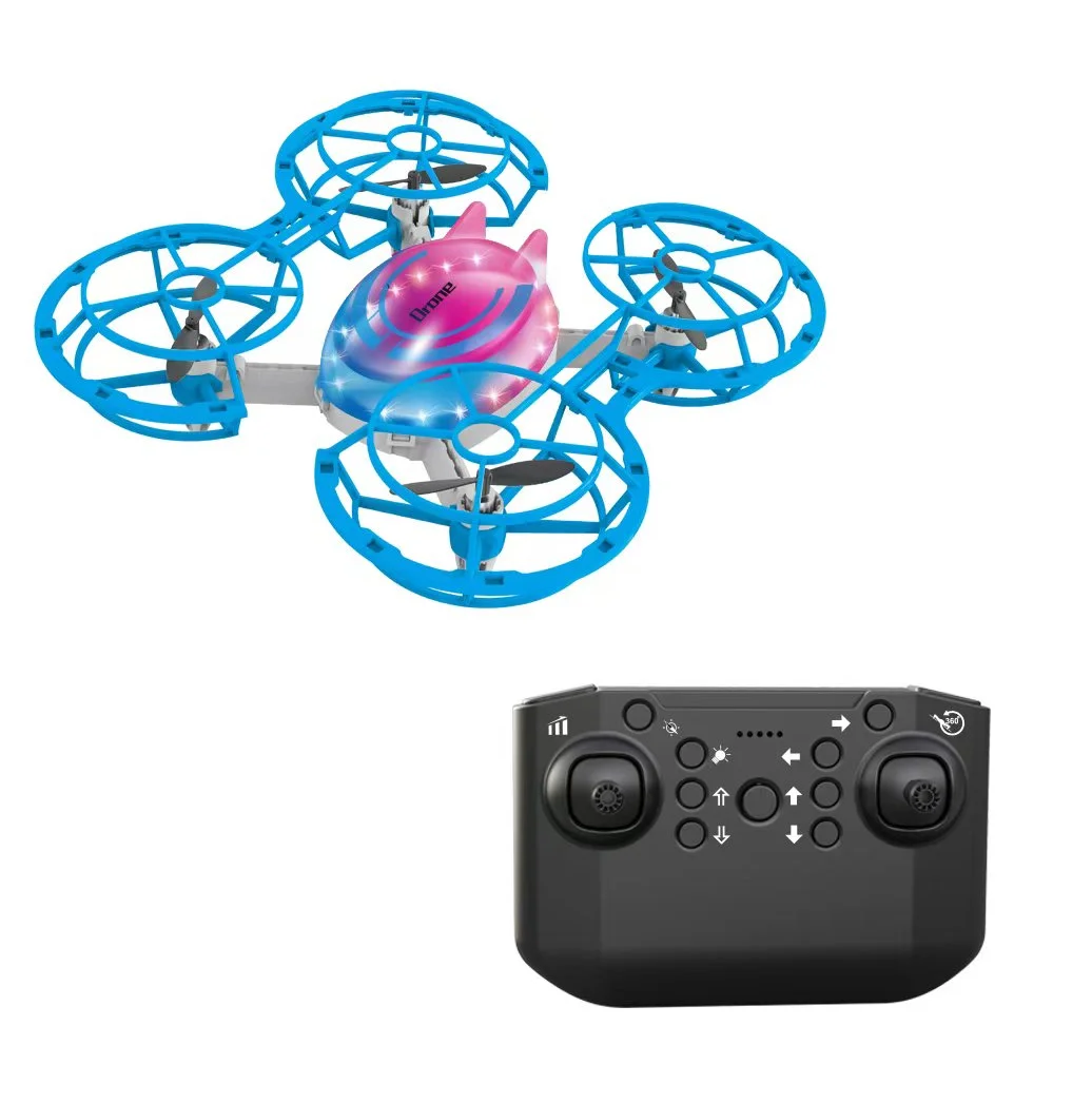 DWI DOWELLIN 2024 Upgraded LED Color light drone Nano aircraft Auto Hover quadcopter for kids