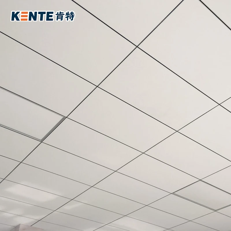 2x4 600x600mm Acoustic Ceiling Tiles 2 X 4 Mineral Fiber Wool fire proof Suspended Grid System For Sound Absorption