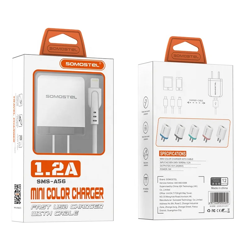  Универсальное быстрое зарядное устройство USB Somostel A56 OEM и ODM для
