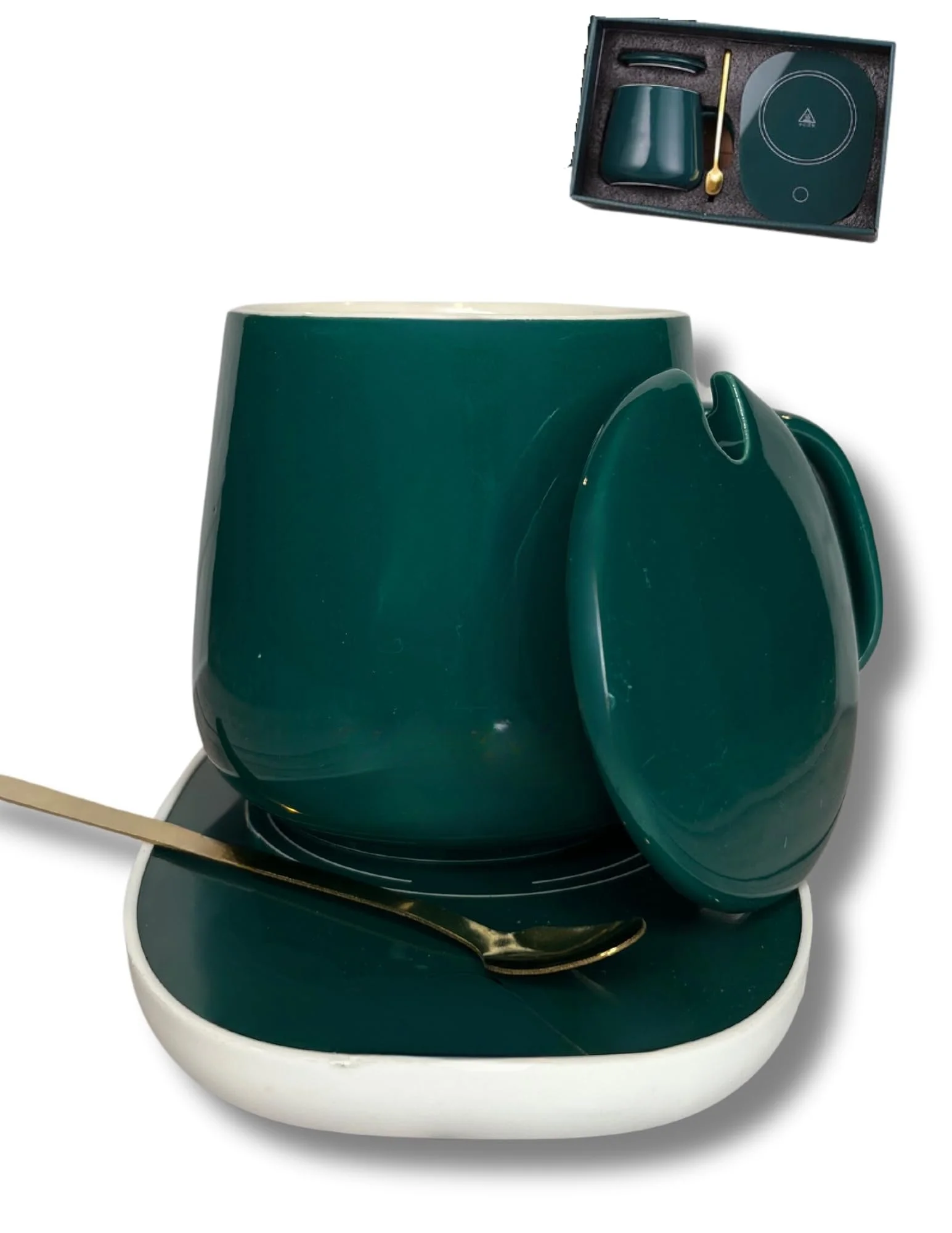 USB Office Home Gift Set Smart Electric heating coaster Thermotatic Ceramic Water Coffee Mug Warmer Cup Heater