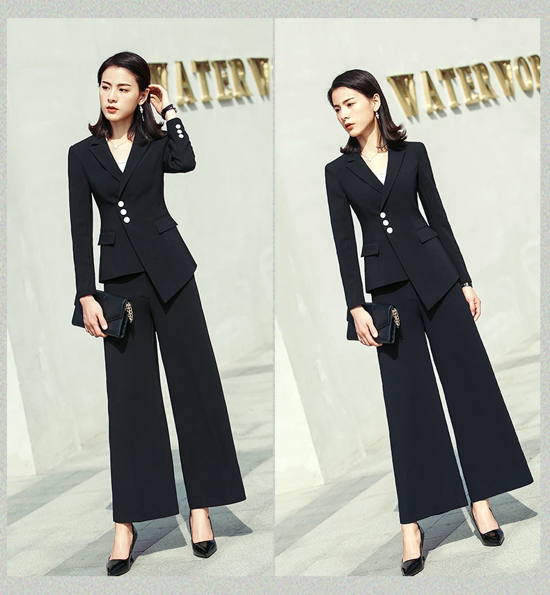 New Fashion Ladies Clothing Business Suits Women Blazer And Pant Two Piece