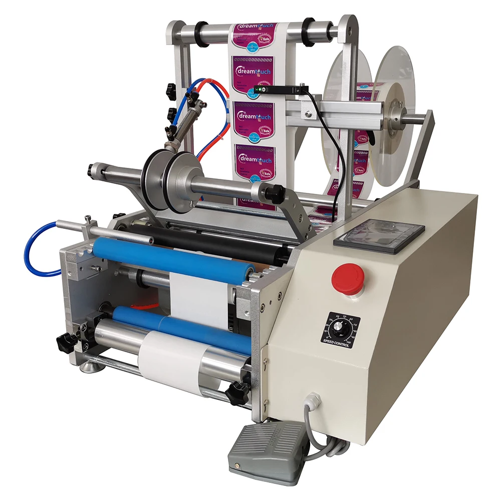 Easy Setting Wine Bottle Front And Back Double Sides Labeling Machine