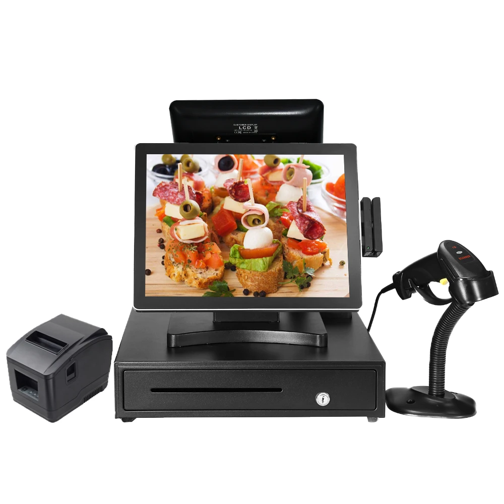 Сенсорный экран для ресторана, принтер для счетов, все 10 точек, емкостный Pos-терминал