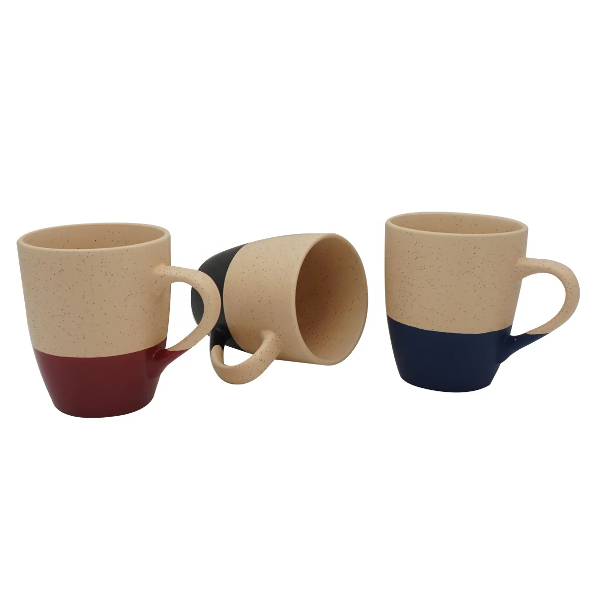 Japanese style antique speckled coffee tea clay ceramic mug