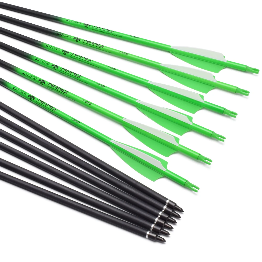 Elong Archery 7.8mm Rollfiberglass Arrows Bi-color High Quality Arrows For Outdoor Shooting Hunting