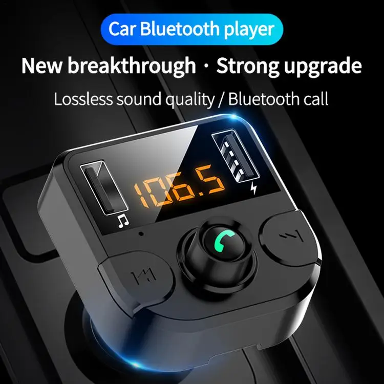 Sw-214wholesale price fm transmitter portable car quick changing dual usb port music mp3 audio receiver adapter