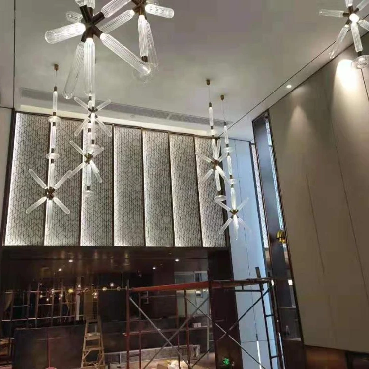 
Hotel customized custom project lamp light hanging chandelier pendant nordic European style 