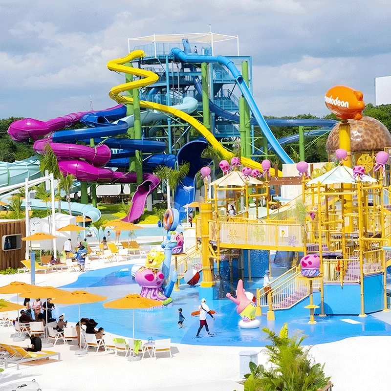 Water House Water Playground Big Water Park Slide Fiberglass Aqua Park Equipment