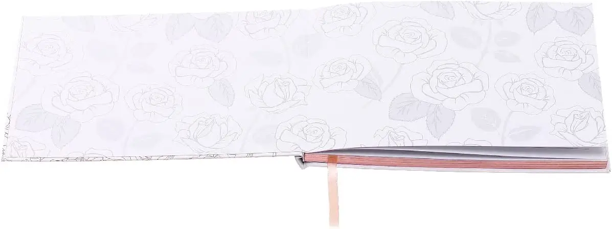 Wedding Guest Memory Book  White Elegant Hardcover Rose Gold Gilded Edge Hardbound Wedding Guest Book With 100 Pages