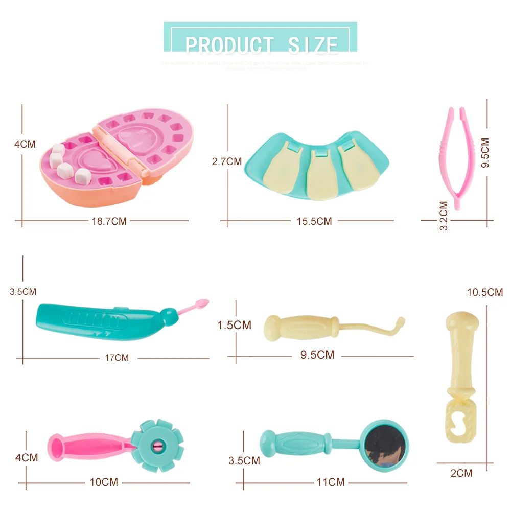 
Light Color Clay Plasticine Tooth Tentist Fill Teeth Mold Set Toy For Chilidren 