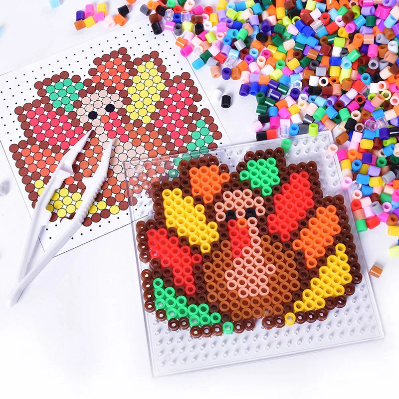 Factory Direcr Sale Storage Bucket Ironing Beads Diy Kids Educational Toys 1390g Hama Perler Beads 5mm Fuse Beads For Kids