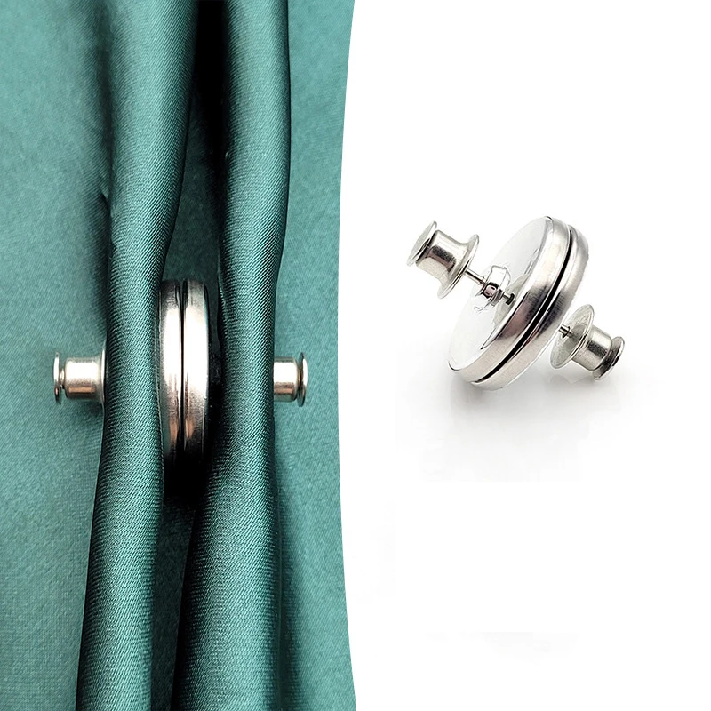 1 Pairs Curtain Weight Magnets Closure with Back Tack Magnetic Clip
