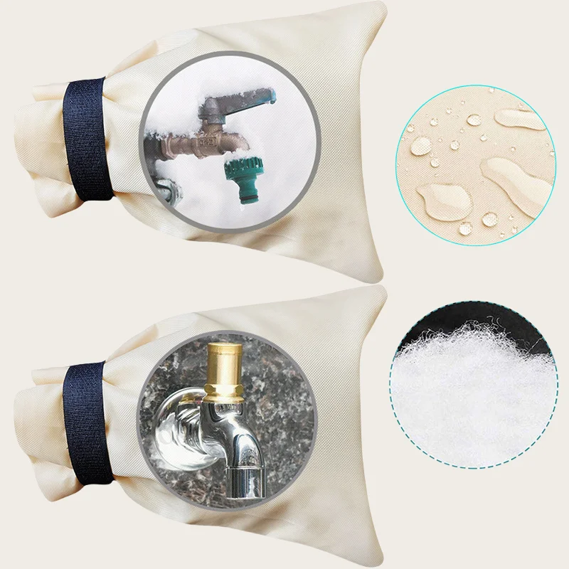 Fashionable hot selling water antifreezing Outdoor Faucet Cover Socks For Winter Freeze And Split Protection Faucet Cloth Bag