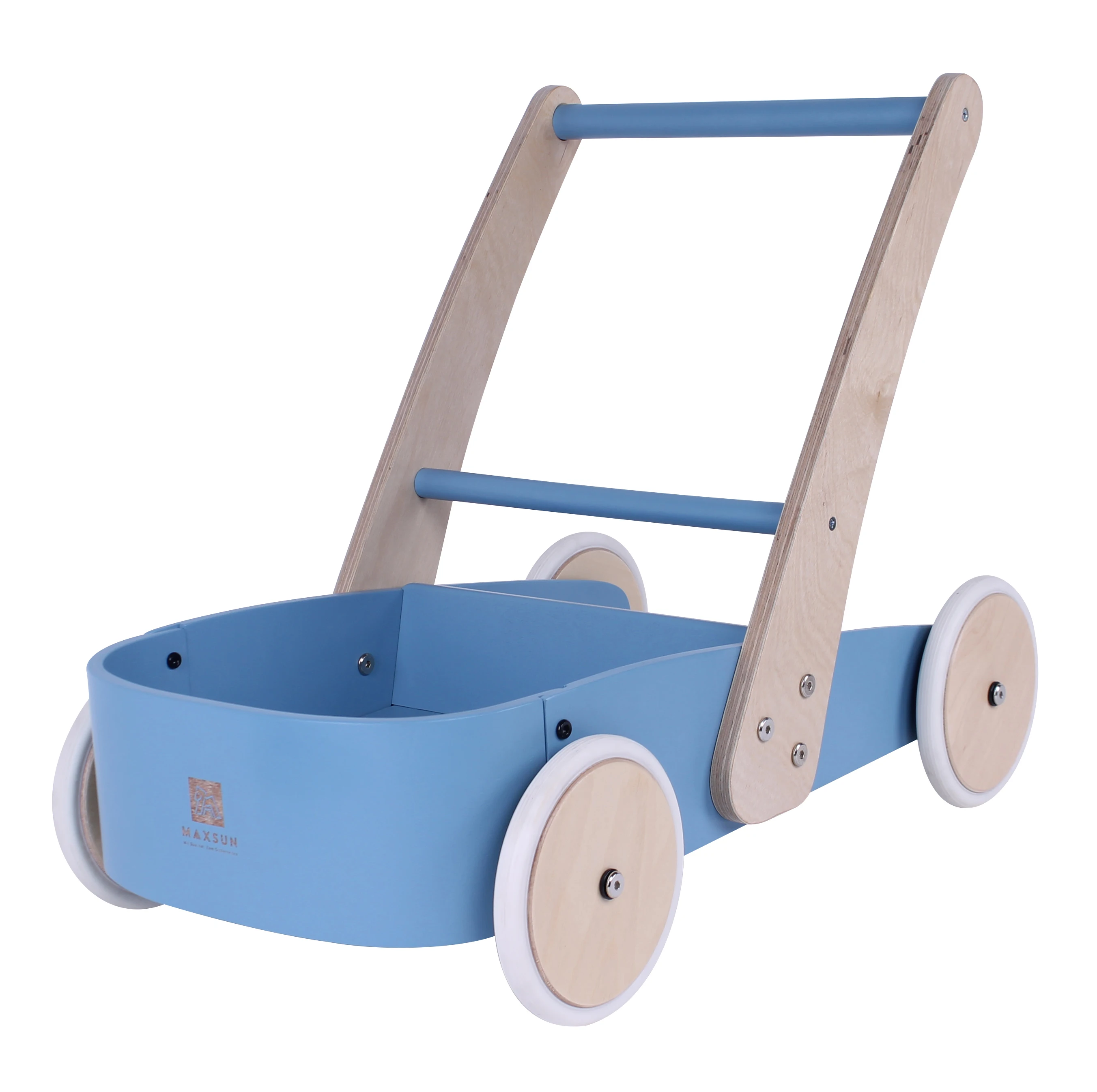 Wooden baby walker Dolls Pram pushing and pulling toys