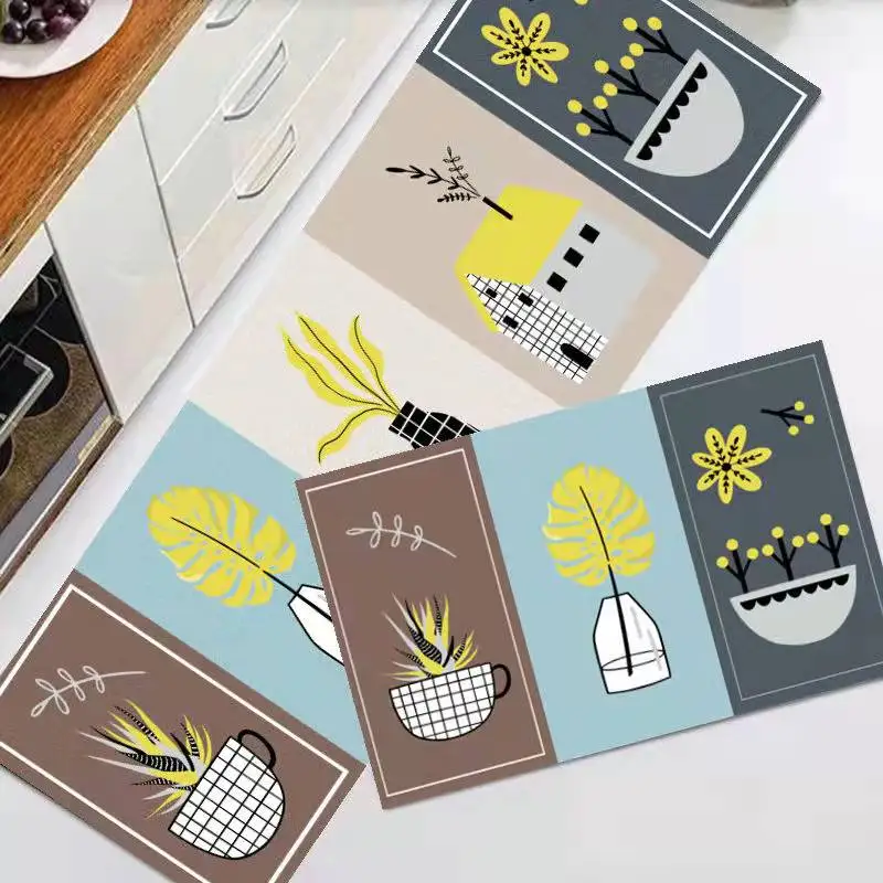 New Style Bathroom Door Quick-Drying Absorbent Floor Mat Carpet Bathroom Non-Slip Floor Mat Household Anti-Oil Kitchen Mat