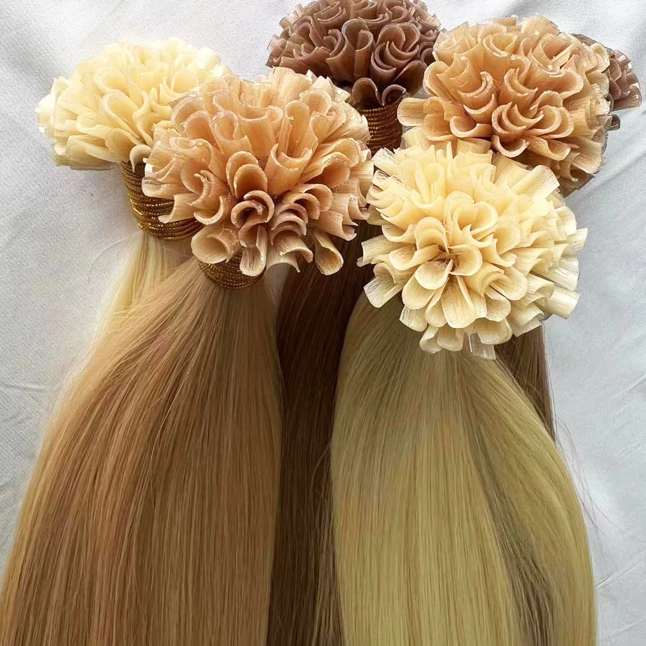 Pure Double Drawn K Tip Hair Extensions European Italian Virgin Human Hair Keratin U V Tip Hair Extension For Salon