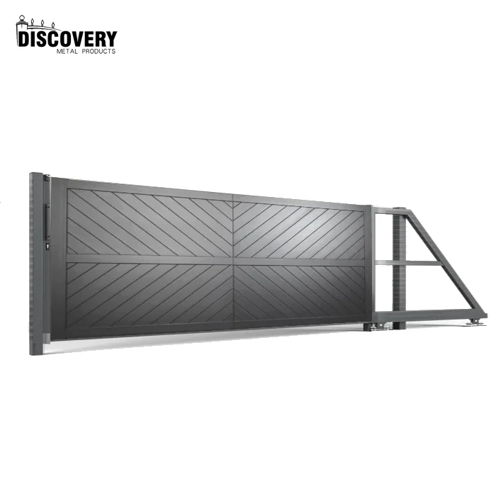 Top quality automatic aluminum cantilever gate system for entrance main gate house garden factory industrial entrance gate
