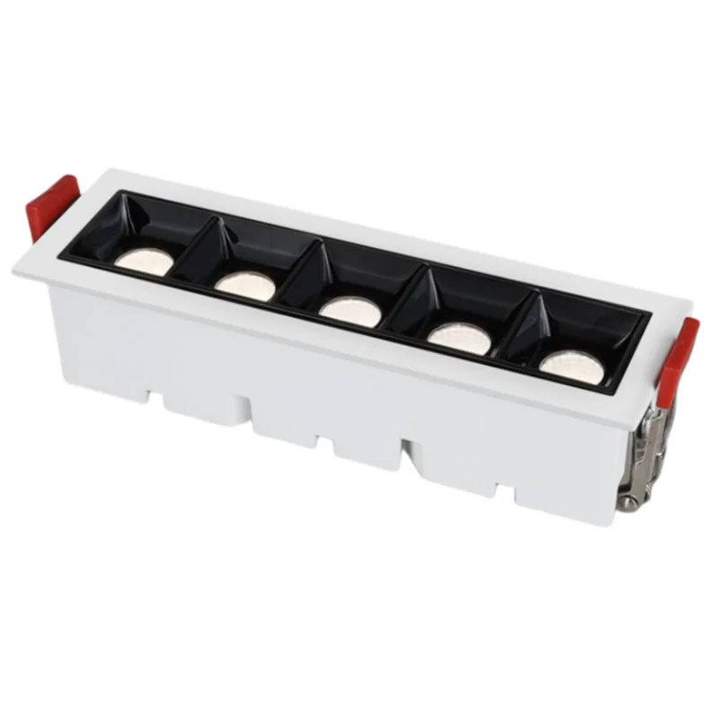 AC110V AC220V 20W LED Ceiling Spotlight Linear Downlight White Black Housing With 5 Head Daylight Warm White For Apartments