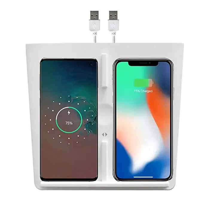 OEM Wireless Charger Dual USB Ports 20W Output Car Wireless Charger For Tesla Model 3 Fit for iPhone 11