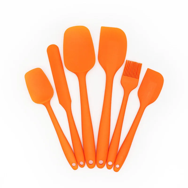 Silicone baking scraper set silicone scraper integrated cake butter knife baking tool 6-piece set