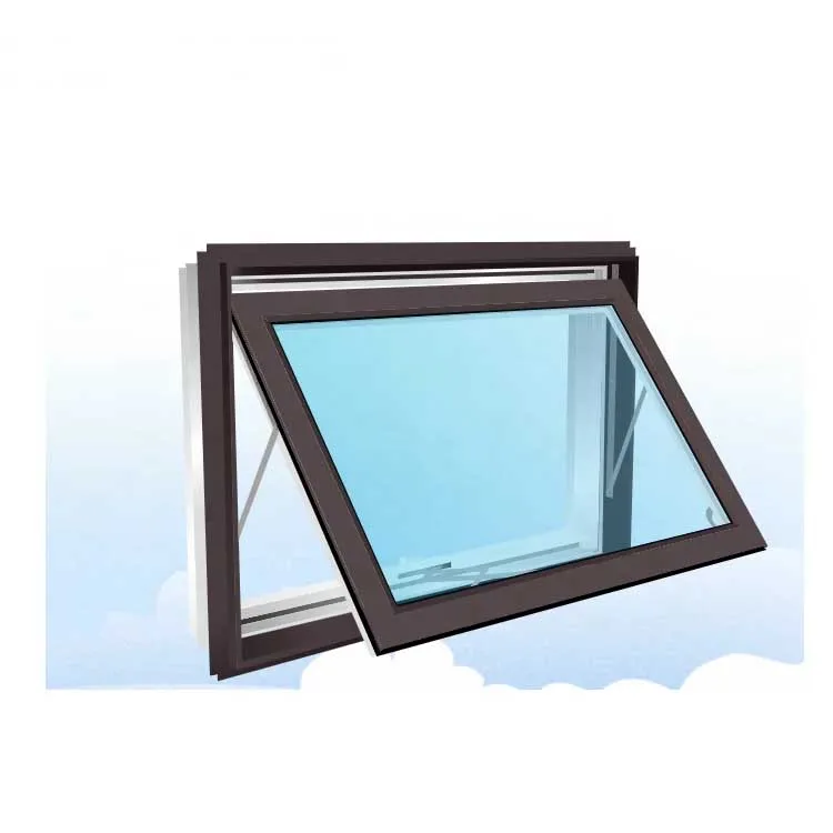 Modern Luxury Aluminum Frame Swing Awning Casement Windows With Double Glass