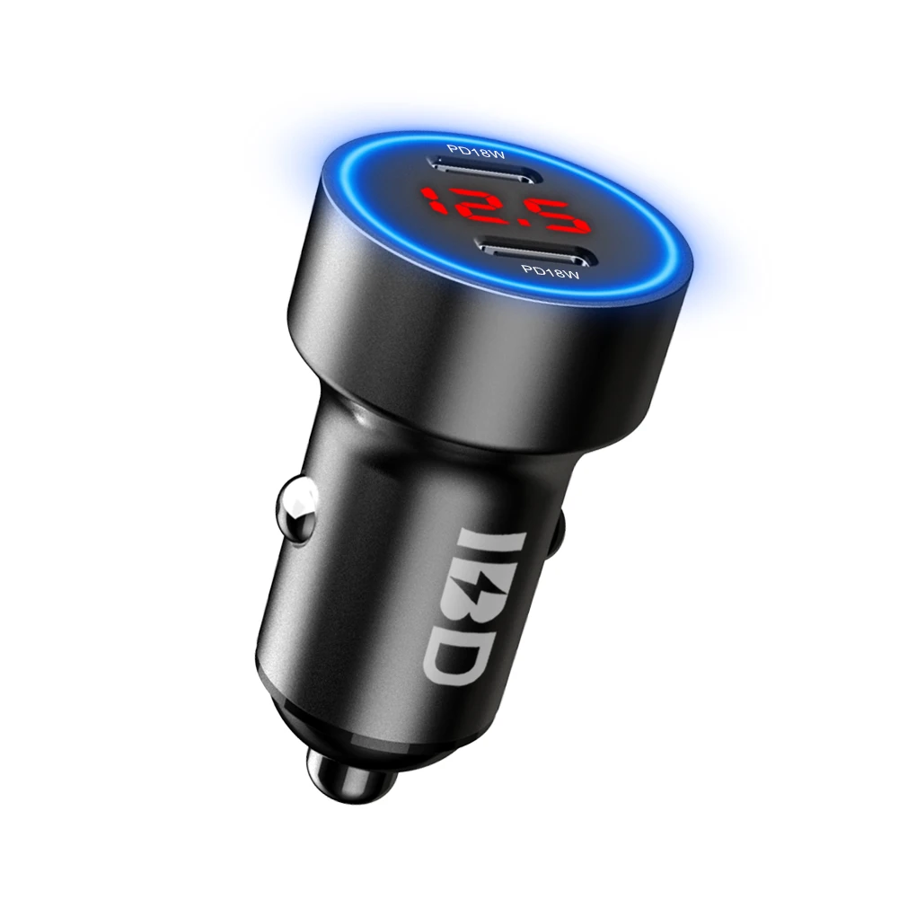  IBD amazons best selling products metal small usb car charger 3.1 36w dual port pd