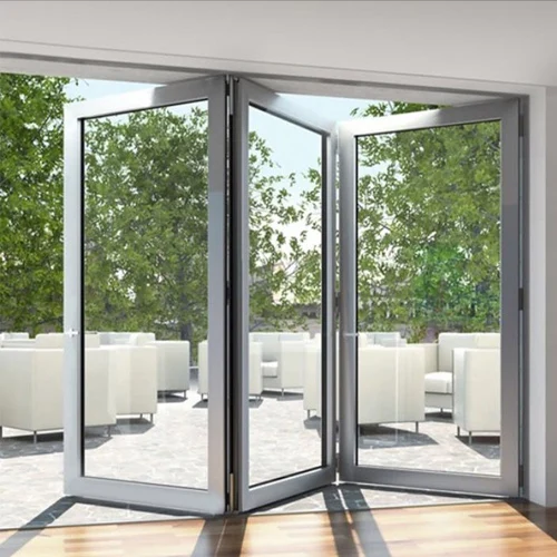 high-quality customization Glass Folding Door Manufacture interior double glazed aluminium accordion Bi Folding Doors