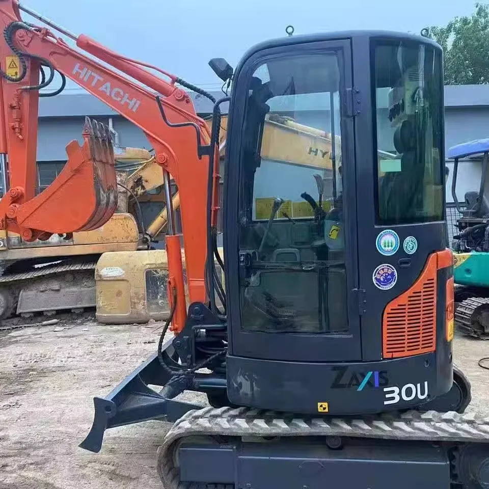 Japan mini Hitachi ZX30u экскаваторы Подержанные небольшие Гусеничные 3-тонная машина с EPA в наличии