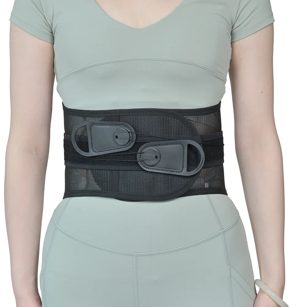 elastic two side drawstring pull fixed belt lumbar disc strain exercising protection support waist belt