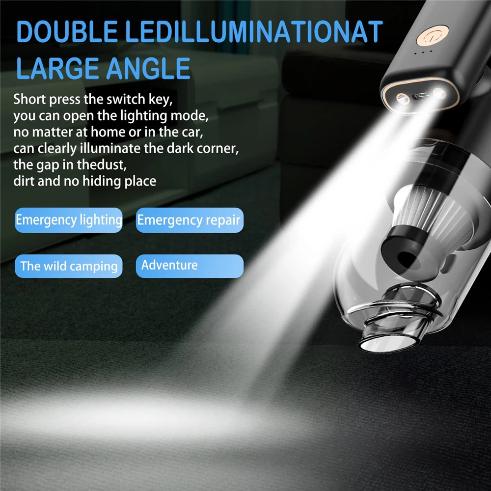 2 in 1 Cordless Vacuum Cleaner Compressed Air Duster Portable Mini Car Vacuum Cleaner Handheld Vacuum Cleaner